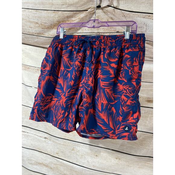 Sperry Mens Swim Trunks Size Large Floral Swimming Suit Hawaiian Shorts - Picture 6 of 11